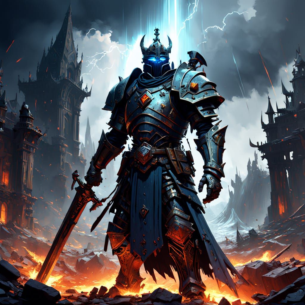 Epic Greatsword in a Stormy Knightly Surround