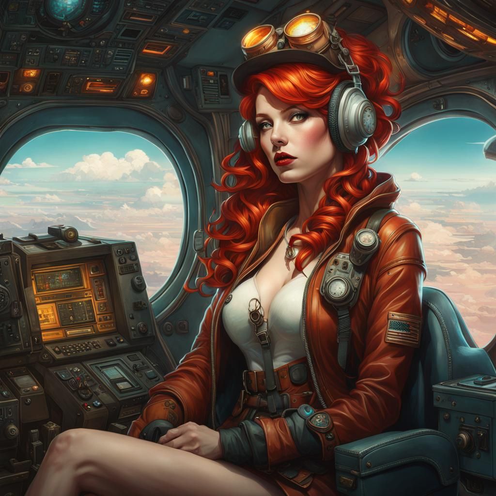 Beautiful redhead hipster