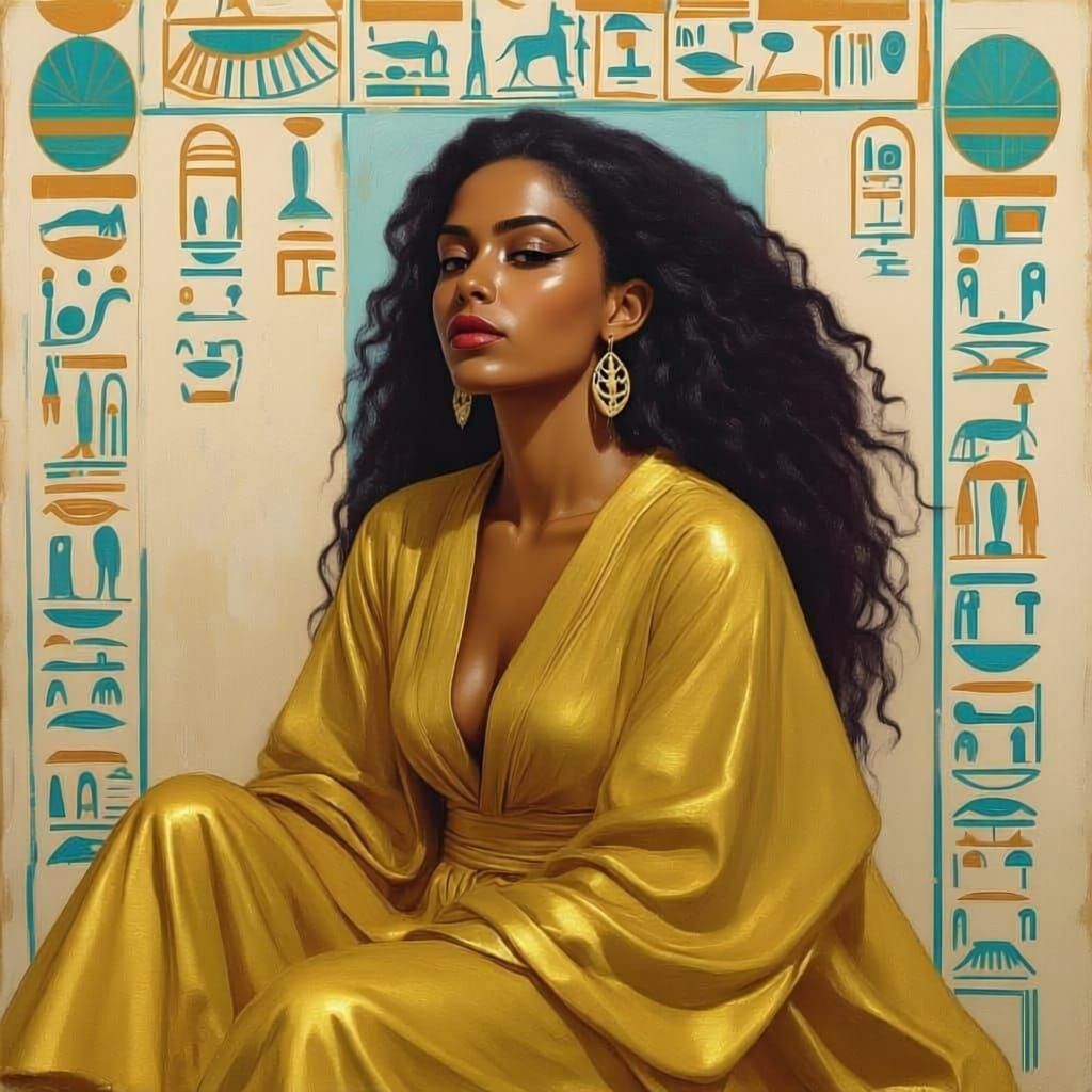 Expressionist Egyptian Art with Spiritual Tone