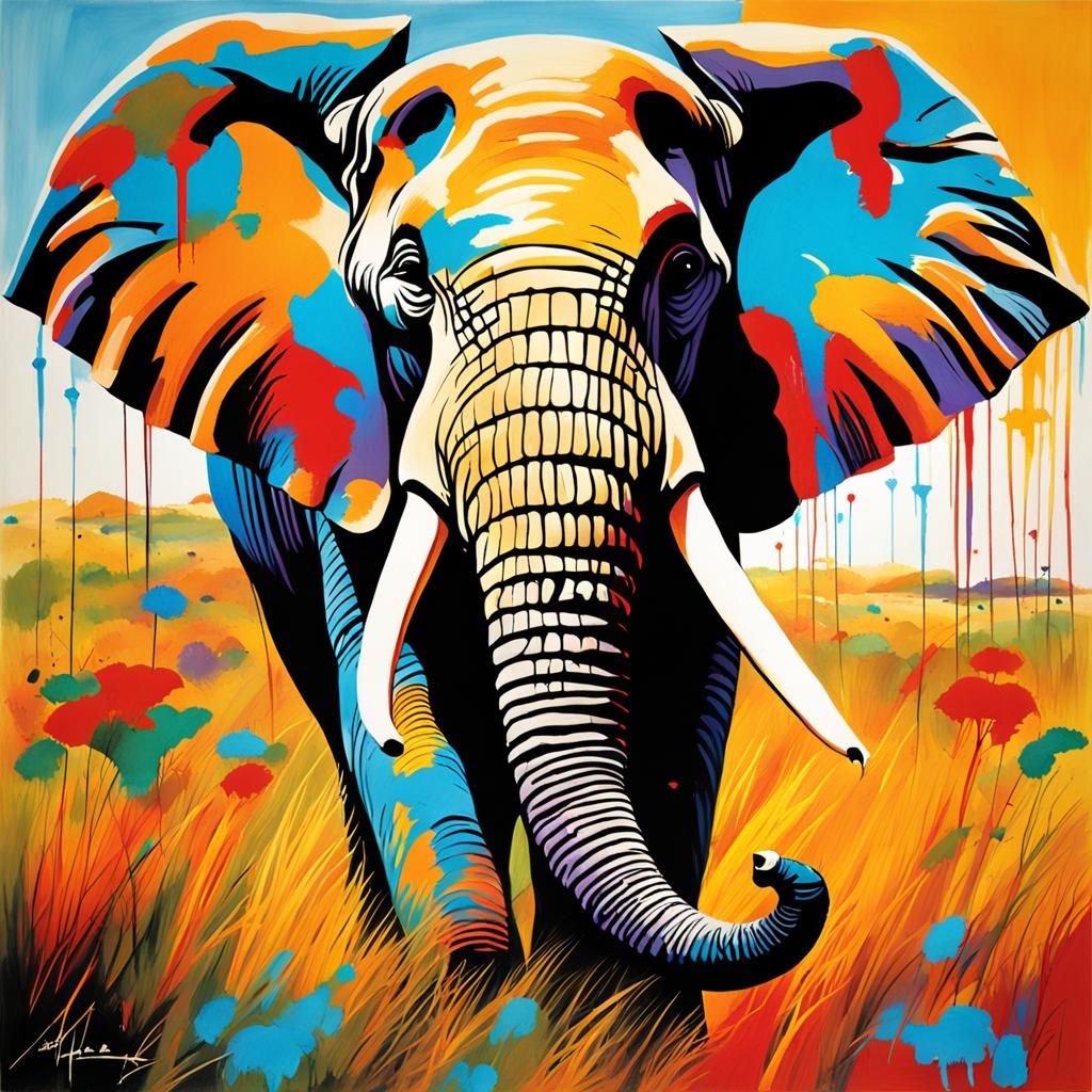 Majestic Elephants Roam the Savannah Grasslands