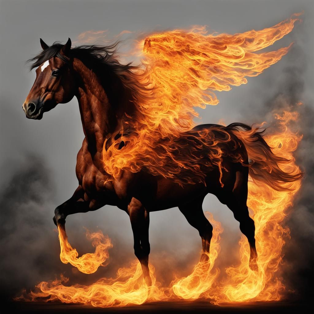 Surreal Horse-Shaped Flames Soar Through the Heavens in a Gh...