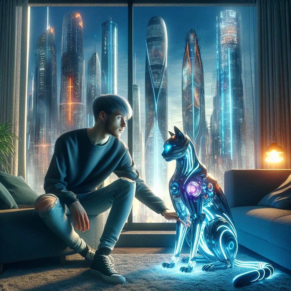 Glowing Bonds: Human-Cyborg Harmony