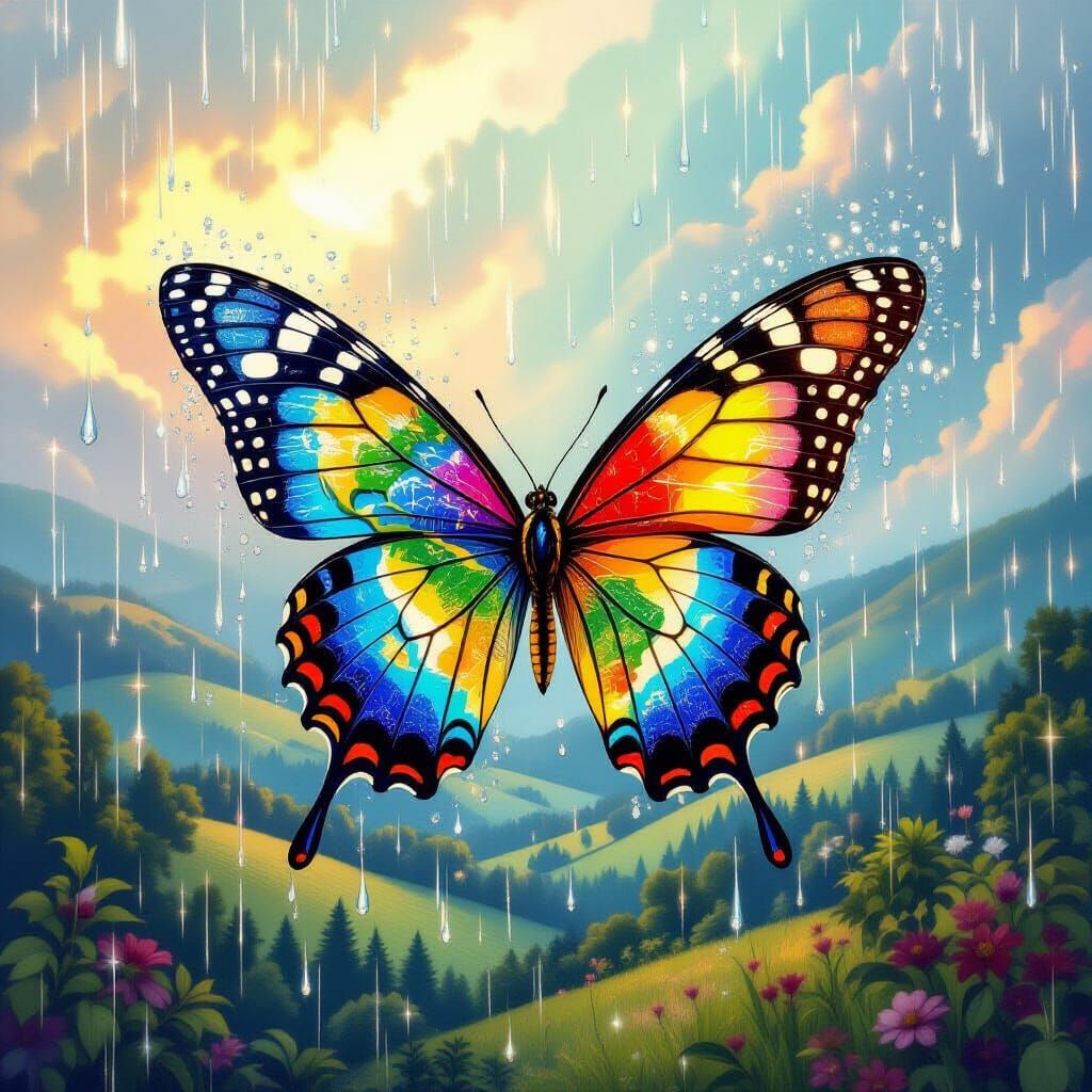 Butterfly Wings Reveal a Fantastical World Map