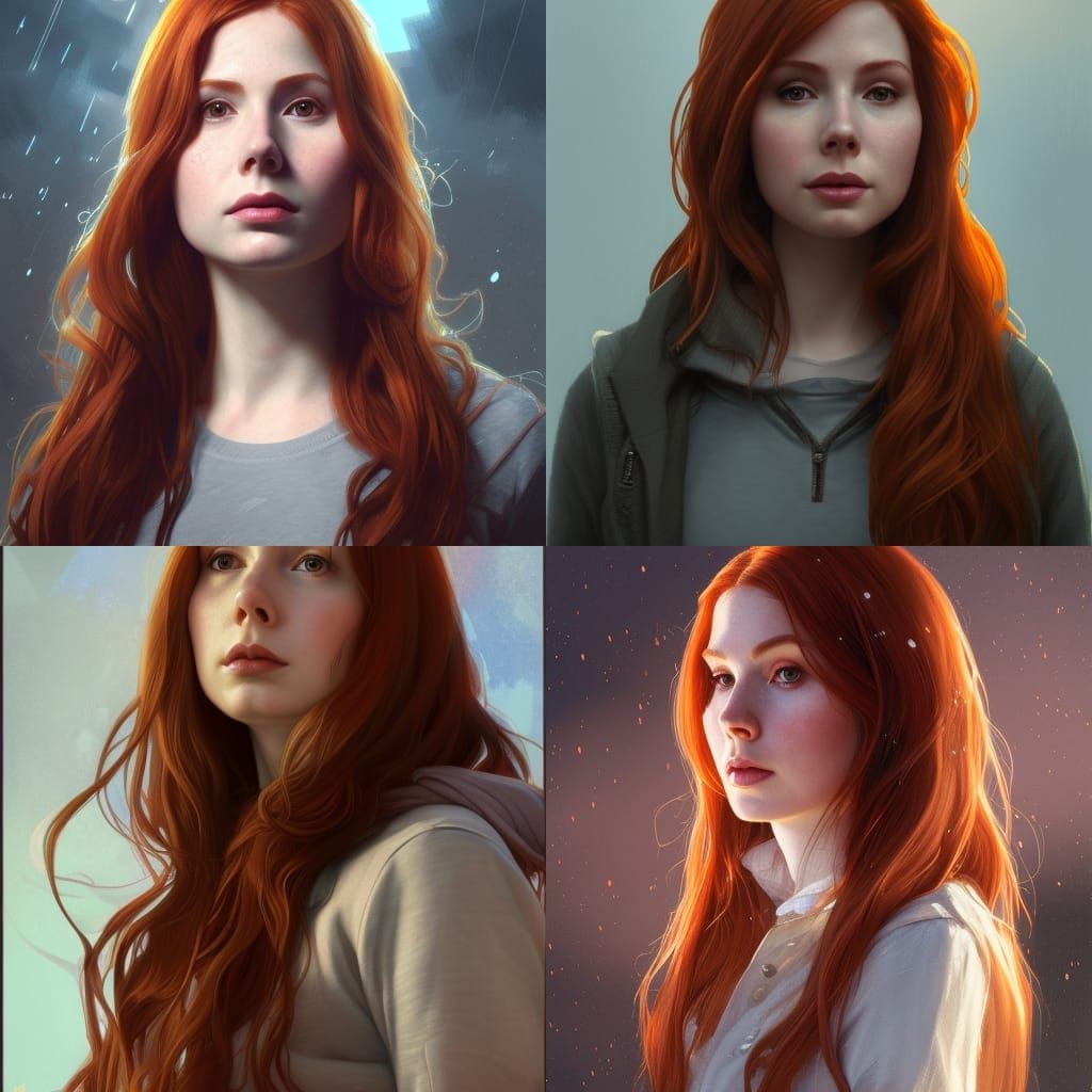 Amy Pond Portrait in Hyperdetailed Digital Art