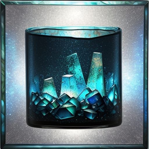 Luminescent Abstract: Frozen Glass and Labradorite