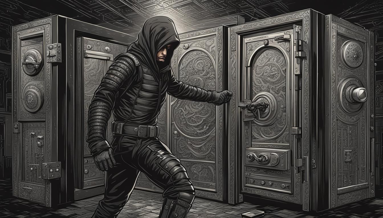 Futuristic thief ninja