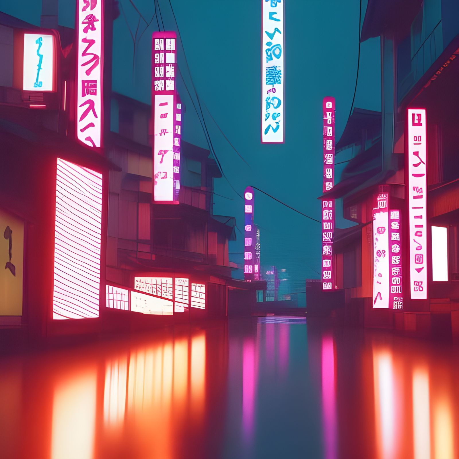 Cyberpunk Kyoto: Neon Cityscape of the Future