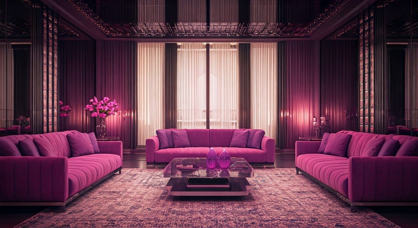 Art Deco Luxury Living Space in Hyperrealistic Style
