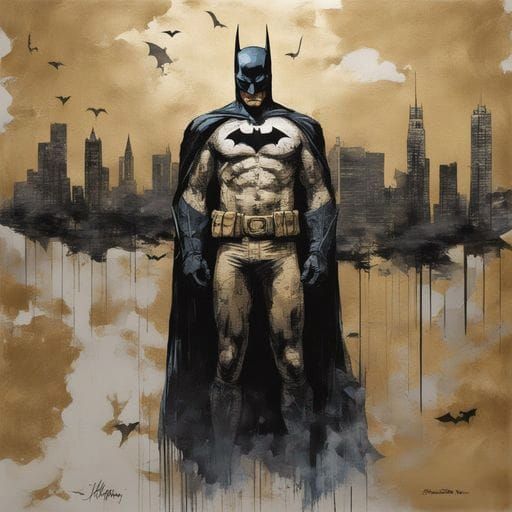 Stylized AI Rendition of Batman