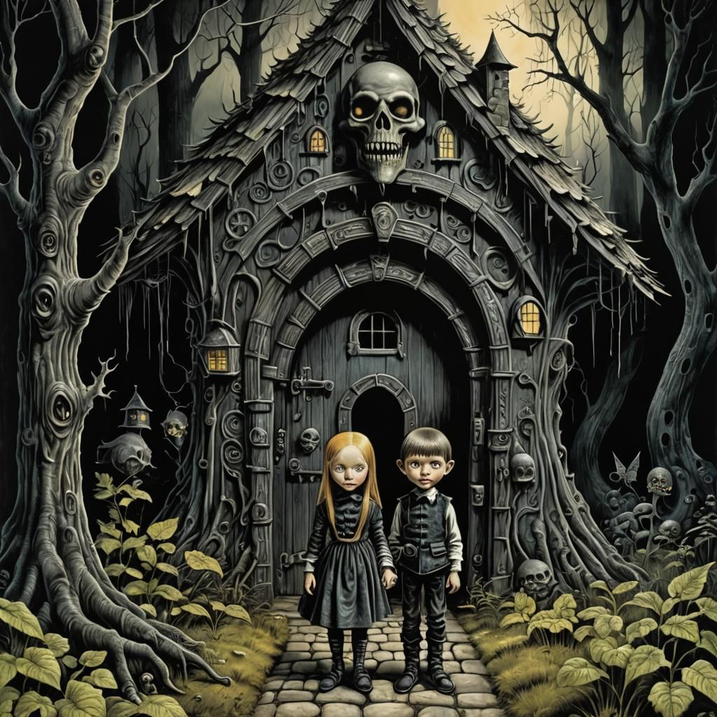 Hansel and Gretel and the terrible ugly witch , by H. R. Gin...