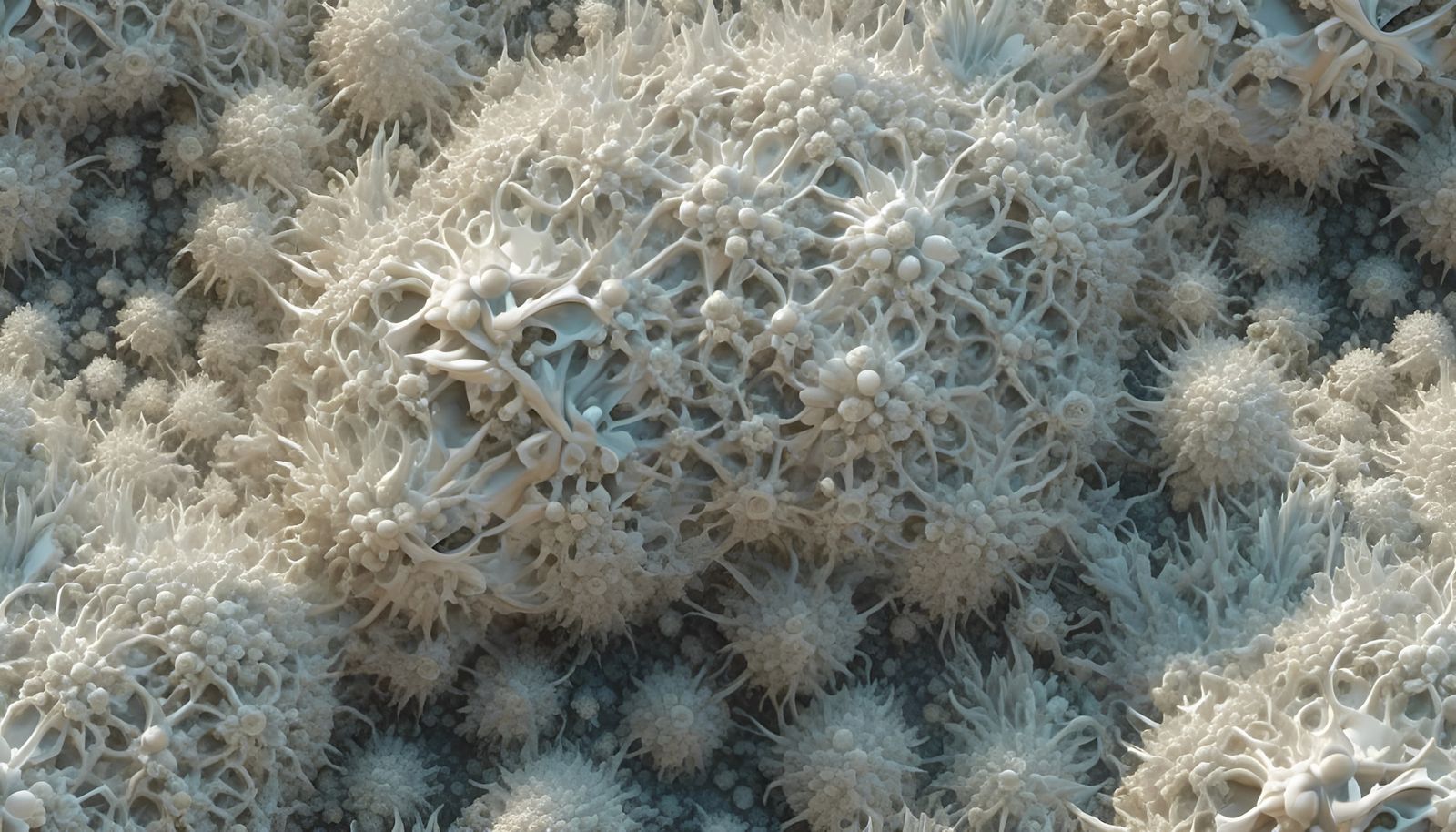 Detailed Psychedelic Fractal Design in Holographic Style