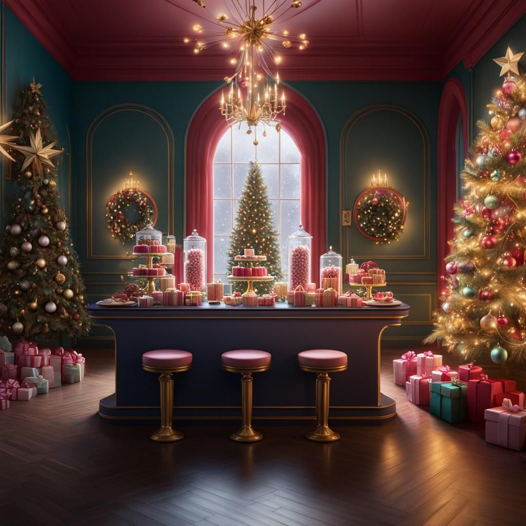 Nutcracker and Hot Cocoa Bar in Detailed Matte Painting