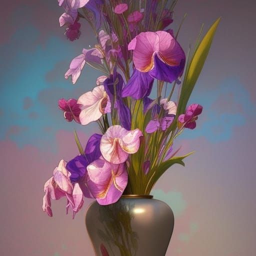 Floral Still Life in Volumetric Lighting