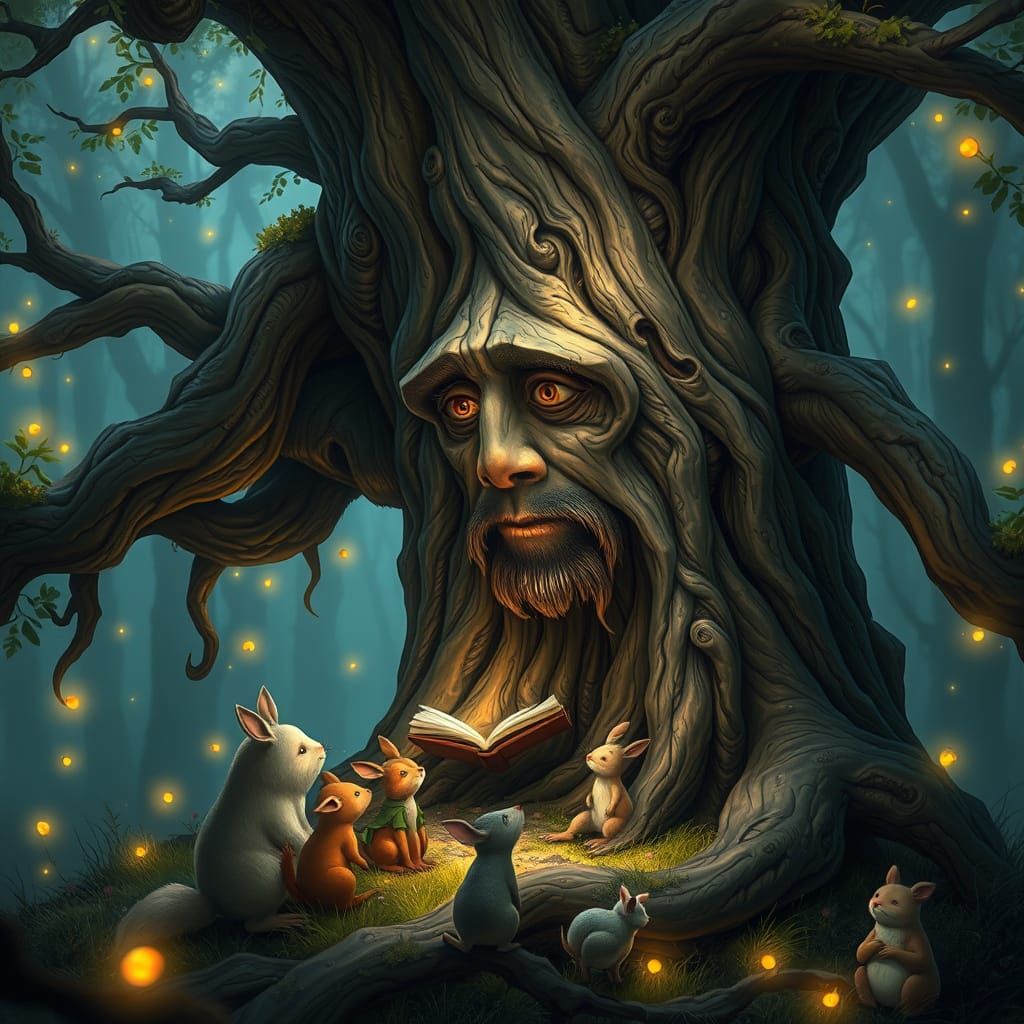 Enchanting Old Tree Tells Story in Fantasy Concept Art
