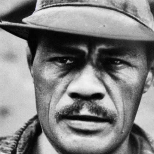 Badly photocopied photo. Close up.