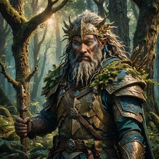 Crazed Portrait with Swirling Colors in High Contrast