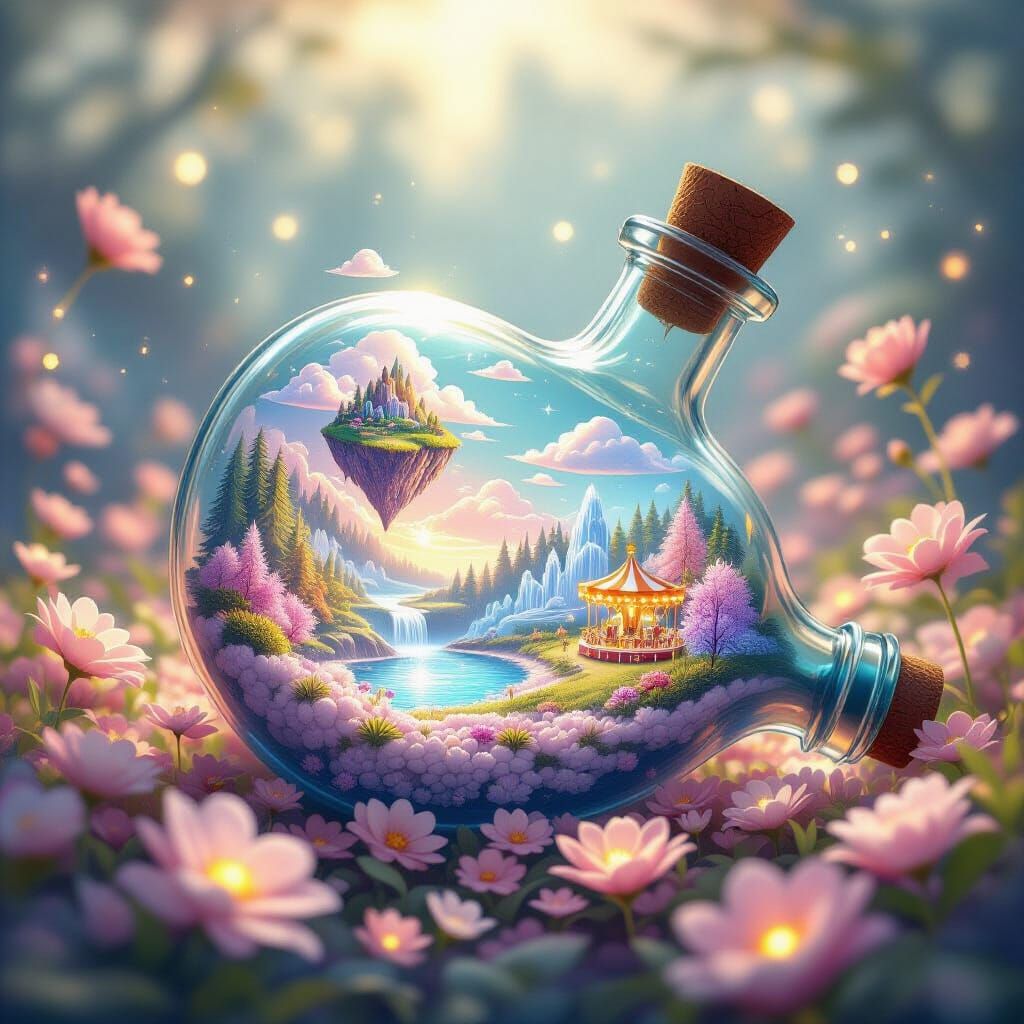 Enchanting Worlds Inside an Ancient Glass Bottle