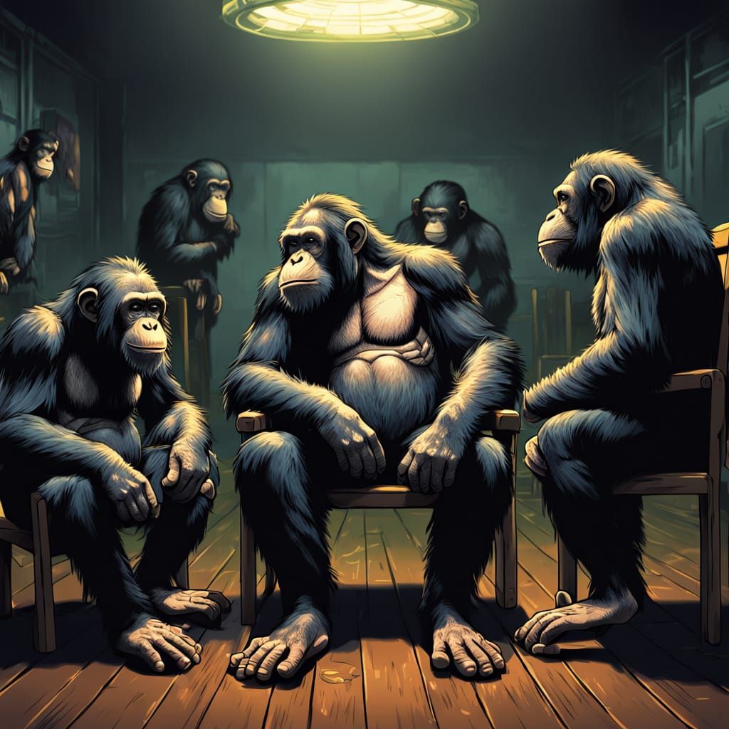 Rebel Chimps Question Orangutan: Anime Style