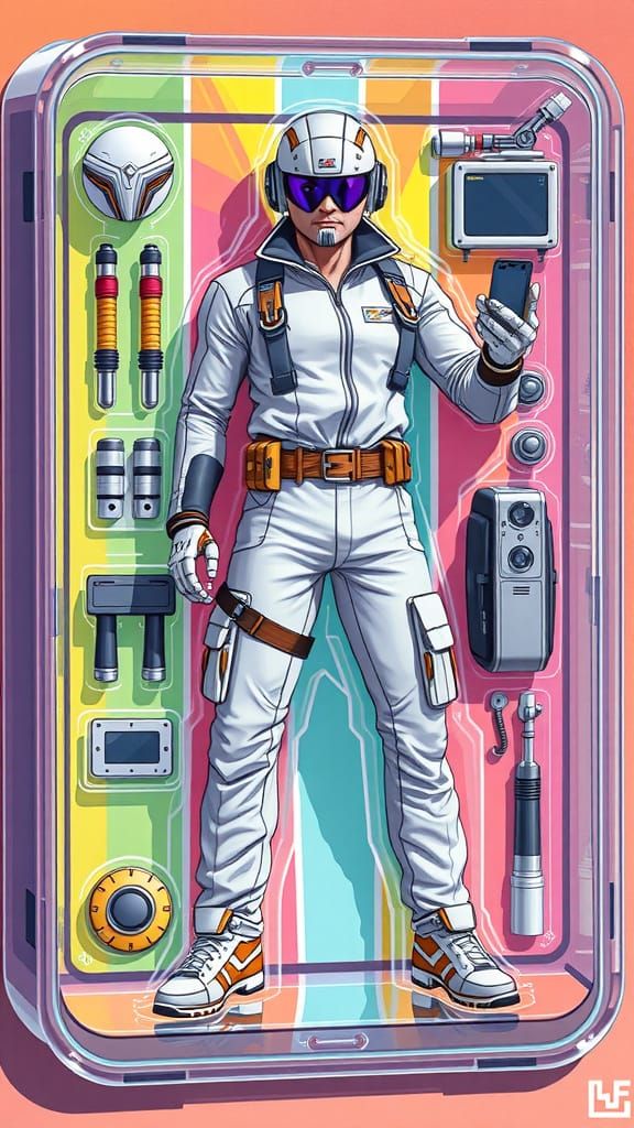 Sleek Engineer Action Figure in Futuristic Packaging