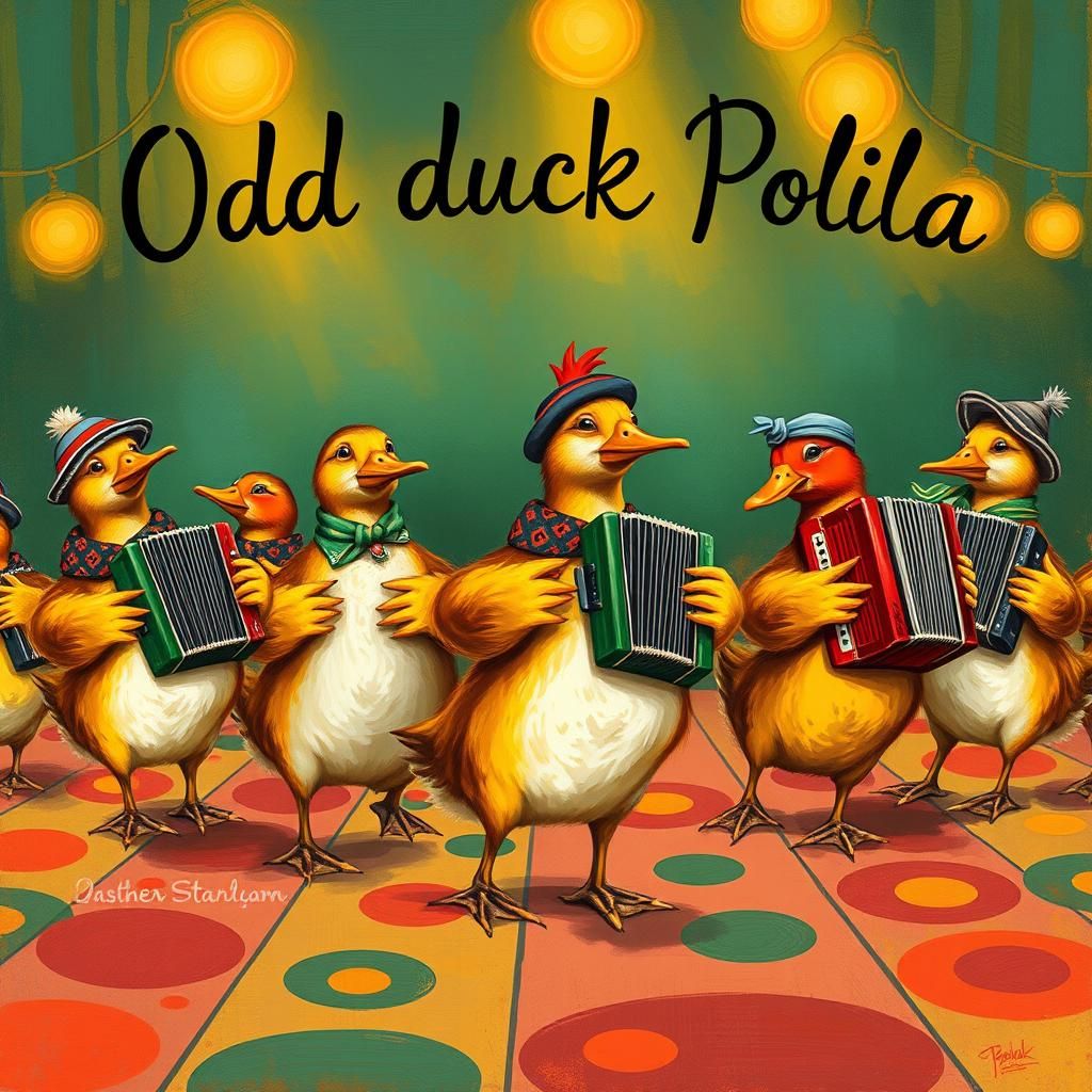 Colorful Ducks Play Polka on Accordions