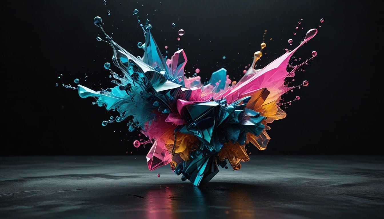 Ethereal Forms Defy Gravity in Neon Hues