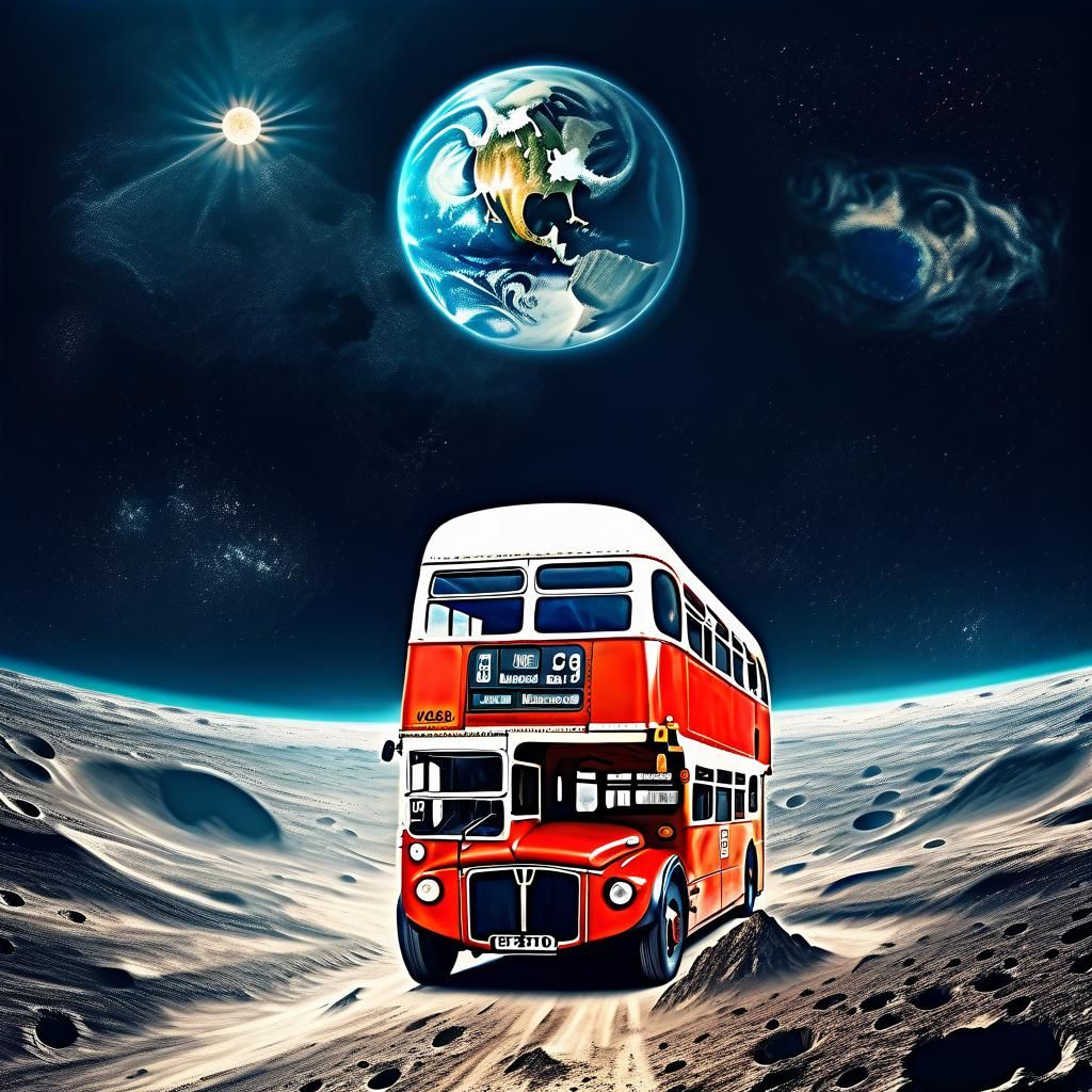 London Bus on the Moon: Digital Matte Painting