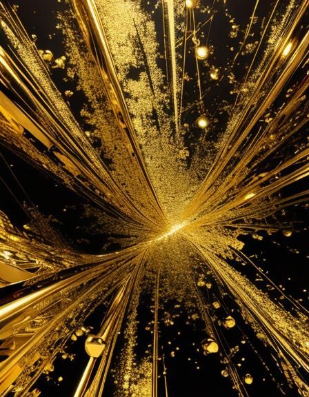 Liquid Gold Abstract Design