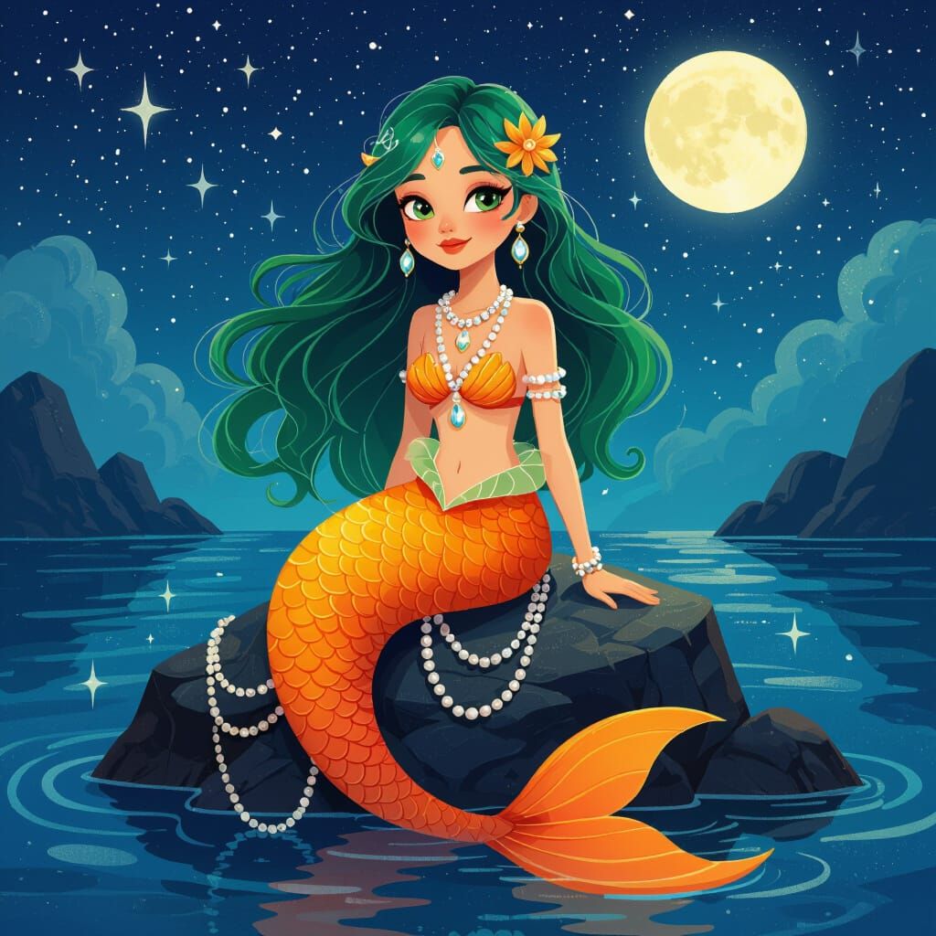 Thai Mermaid Princess in a Dreamy Style