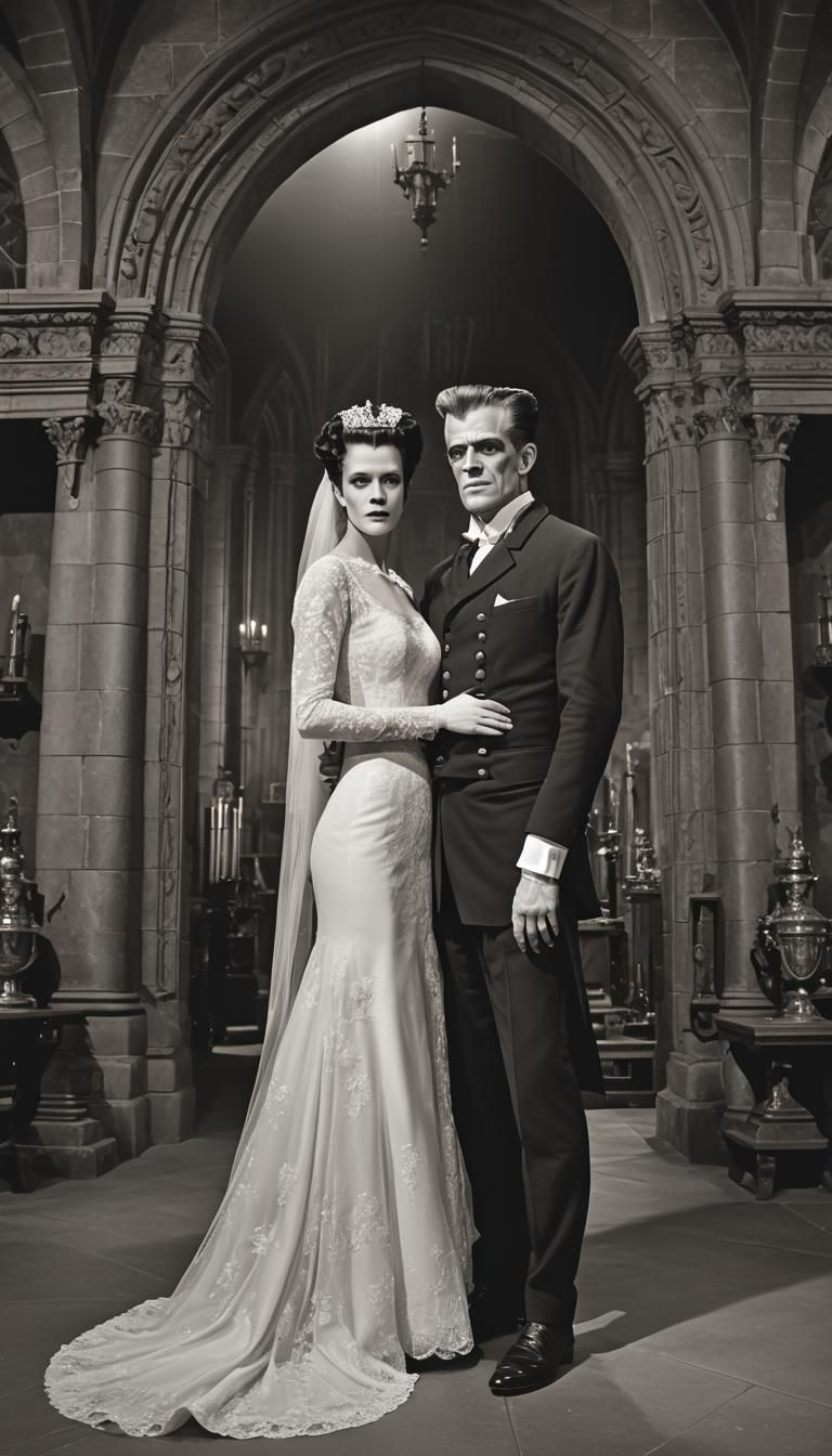 Frankenstein's Wedding: A Gothic Horror Portrait