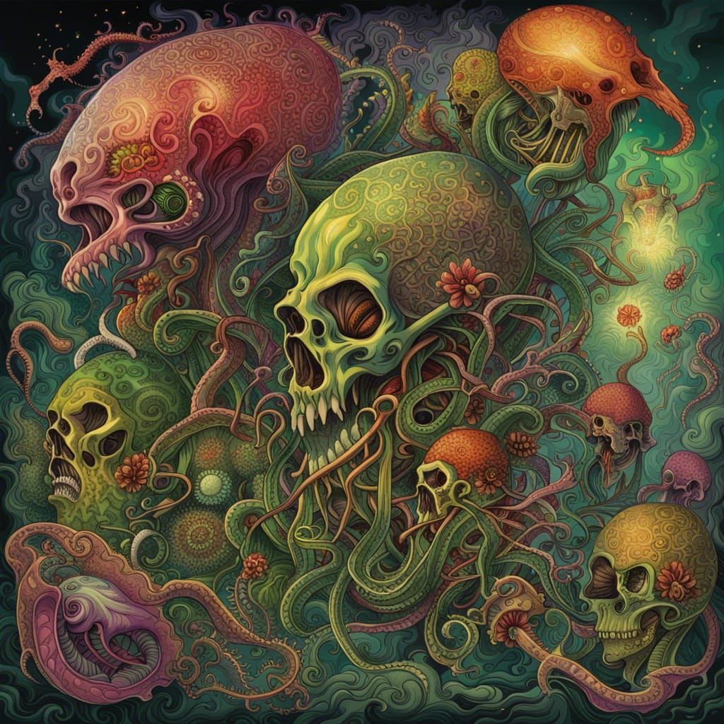 Interdimensional Brains Attack Earth with Plants and Skulls