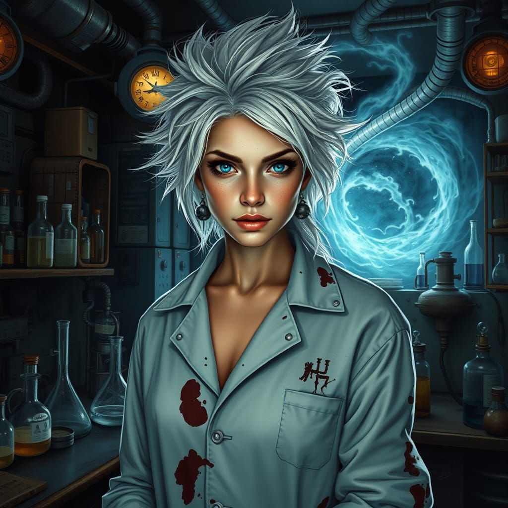 Hyperrealistic Scientist Portrait in Rembrandt Style