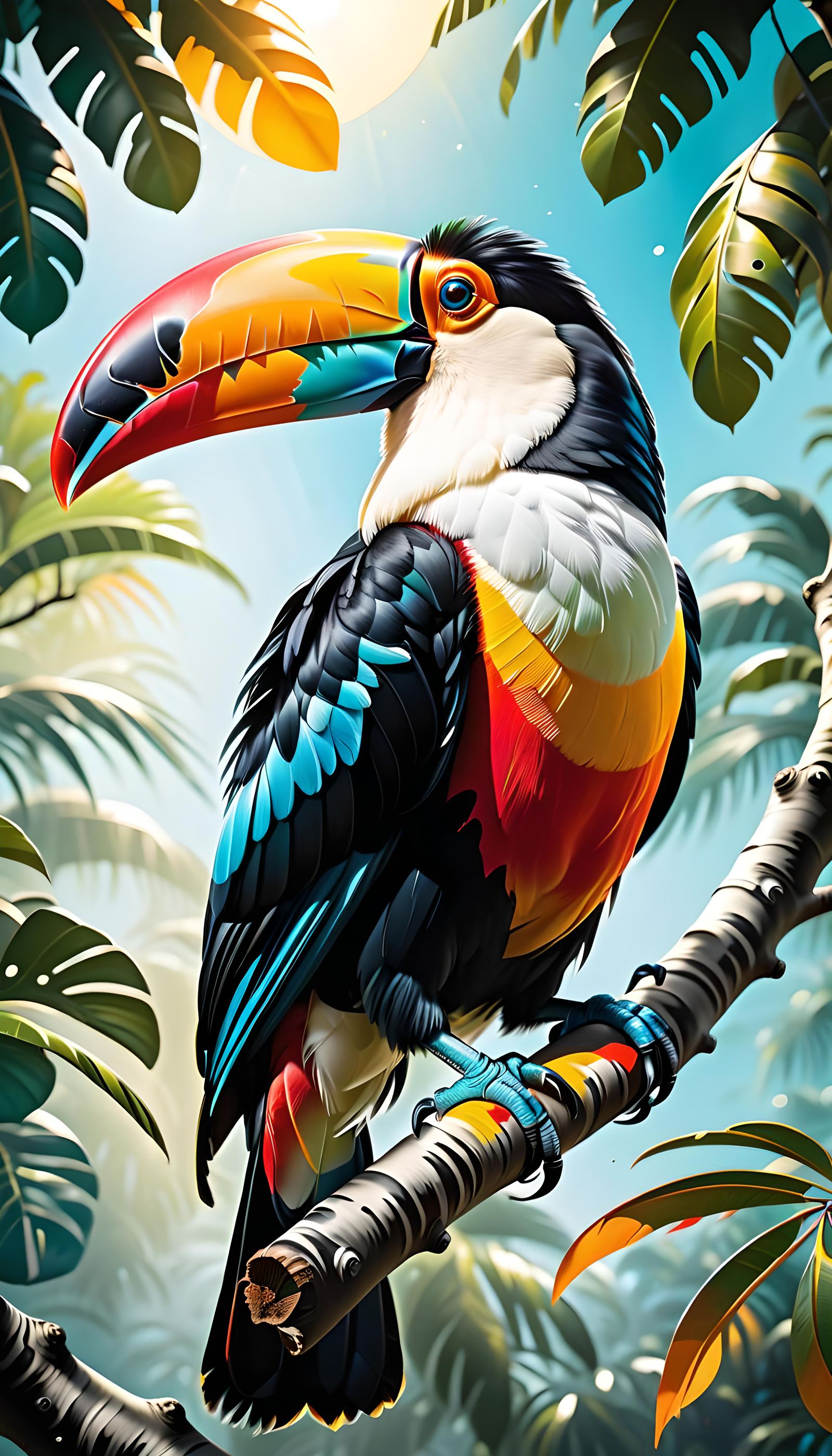 Toucan full body portrait