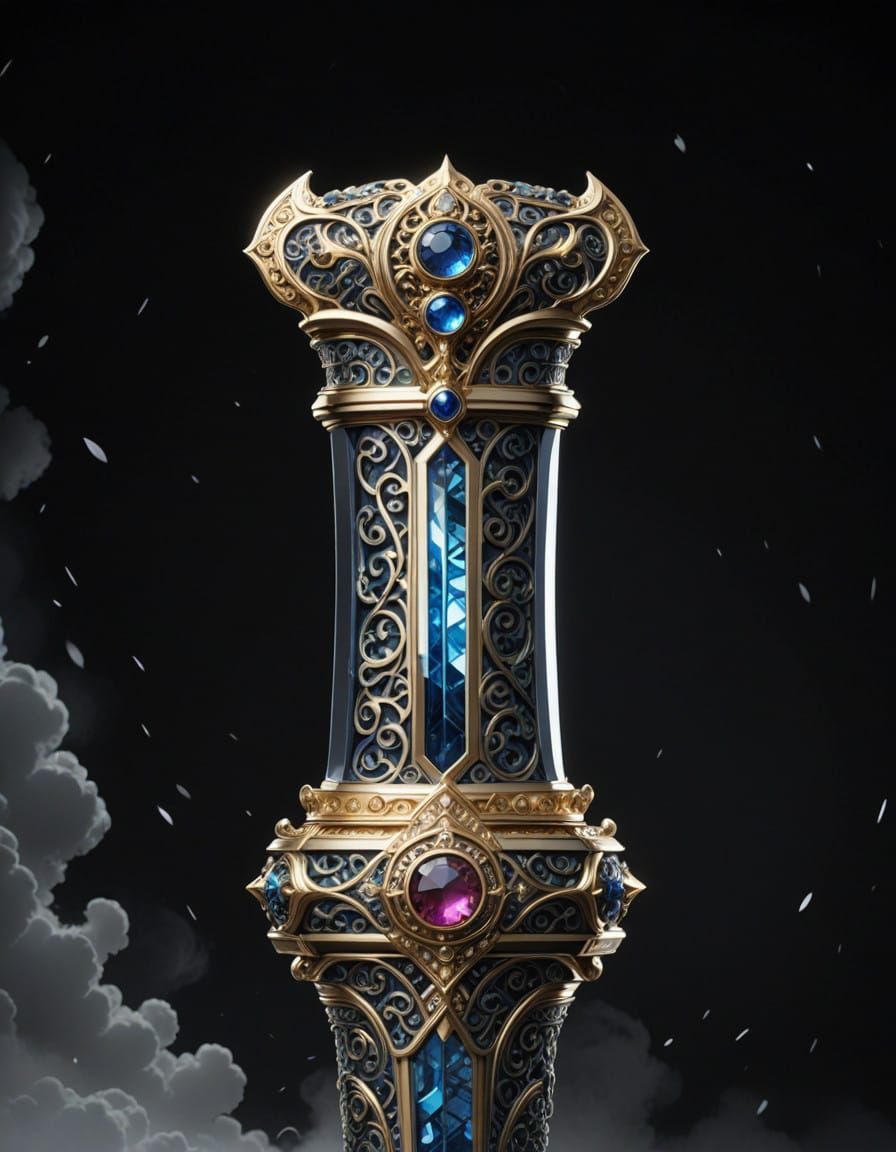 Divine Hyperdetailed Dagger Concept Art in Ethereal Glow