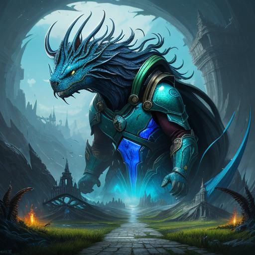 Fantastical Monkey with Complementary Colors