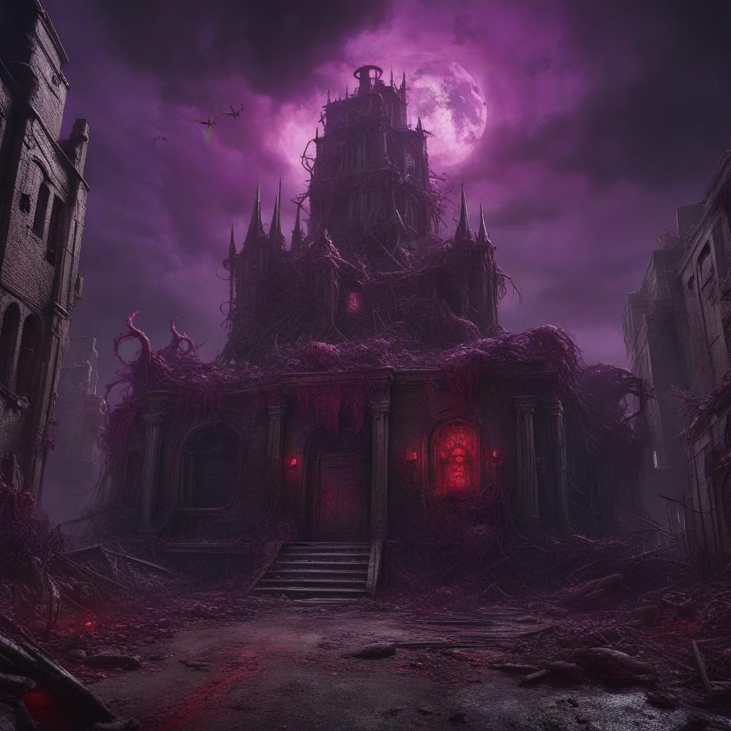 Lovecraftian Elder God Dominates a Ruined World