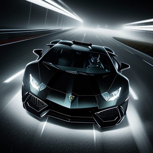 Sleek Chrome Lamborghini Aventador Speeds Through the Night