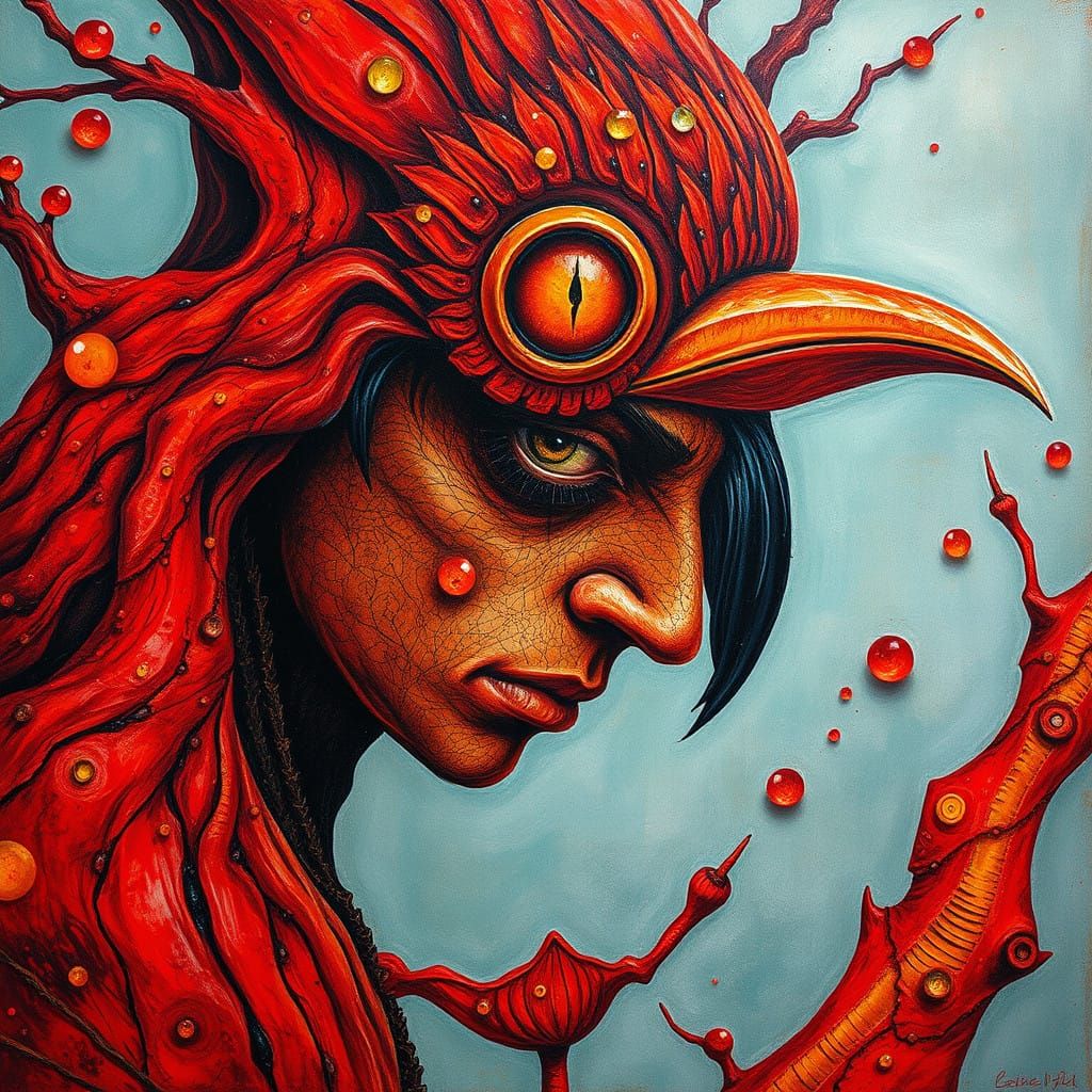 Surrealist Message in a Bottle Art