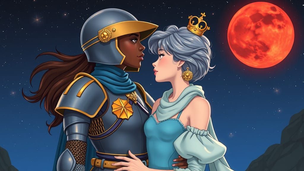 Dreamlike Encounter of a Noble Knight and a Princess in a Re...