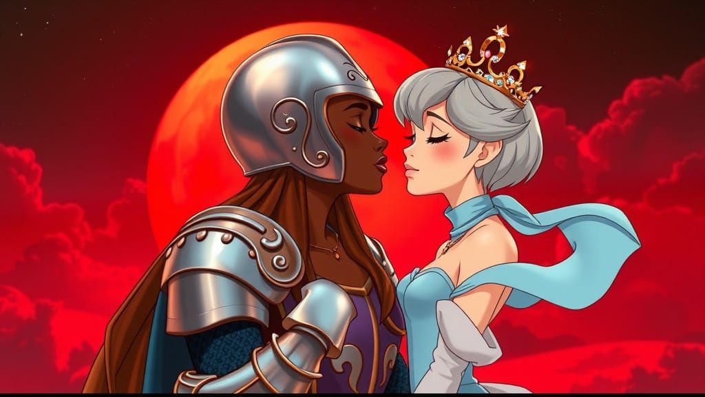 Regal Knight in Dreamlike CRT Cartoony Aesthetic