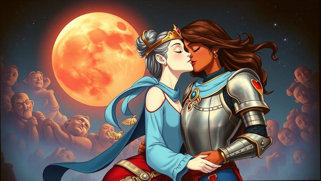 Vintage Knightly Romance in Dreamlike Watercolor Hues