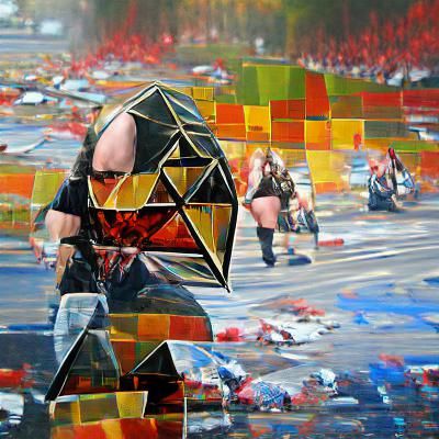 Geometric Impressionism in Heavy Metal Style