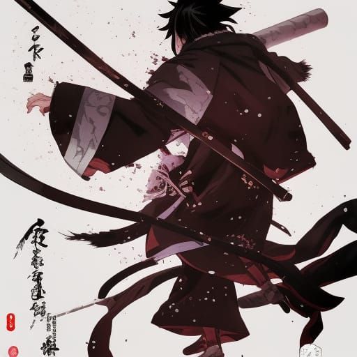 Demonslayer Battle: Manga Art in Dark Fantasy Style