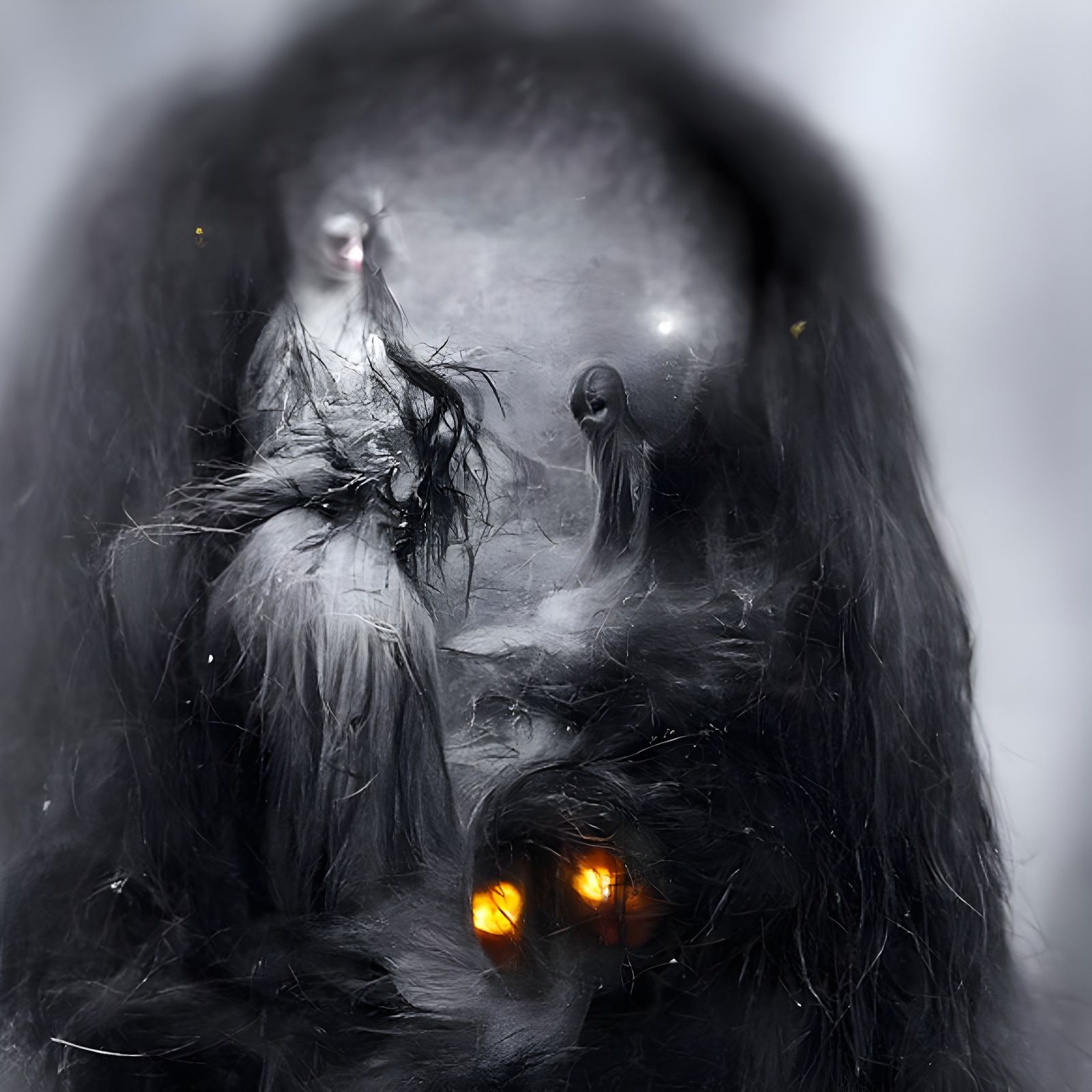 Eerie Banshee: Otherworldly Spirit in Vintage Photo