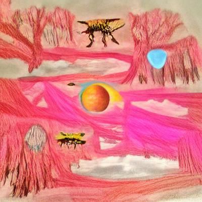 Exotic Alien Planet with Crystalline Flora and Blue Suns