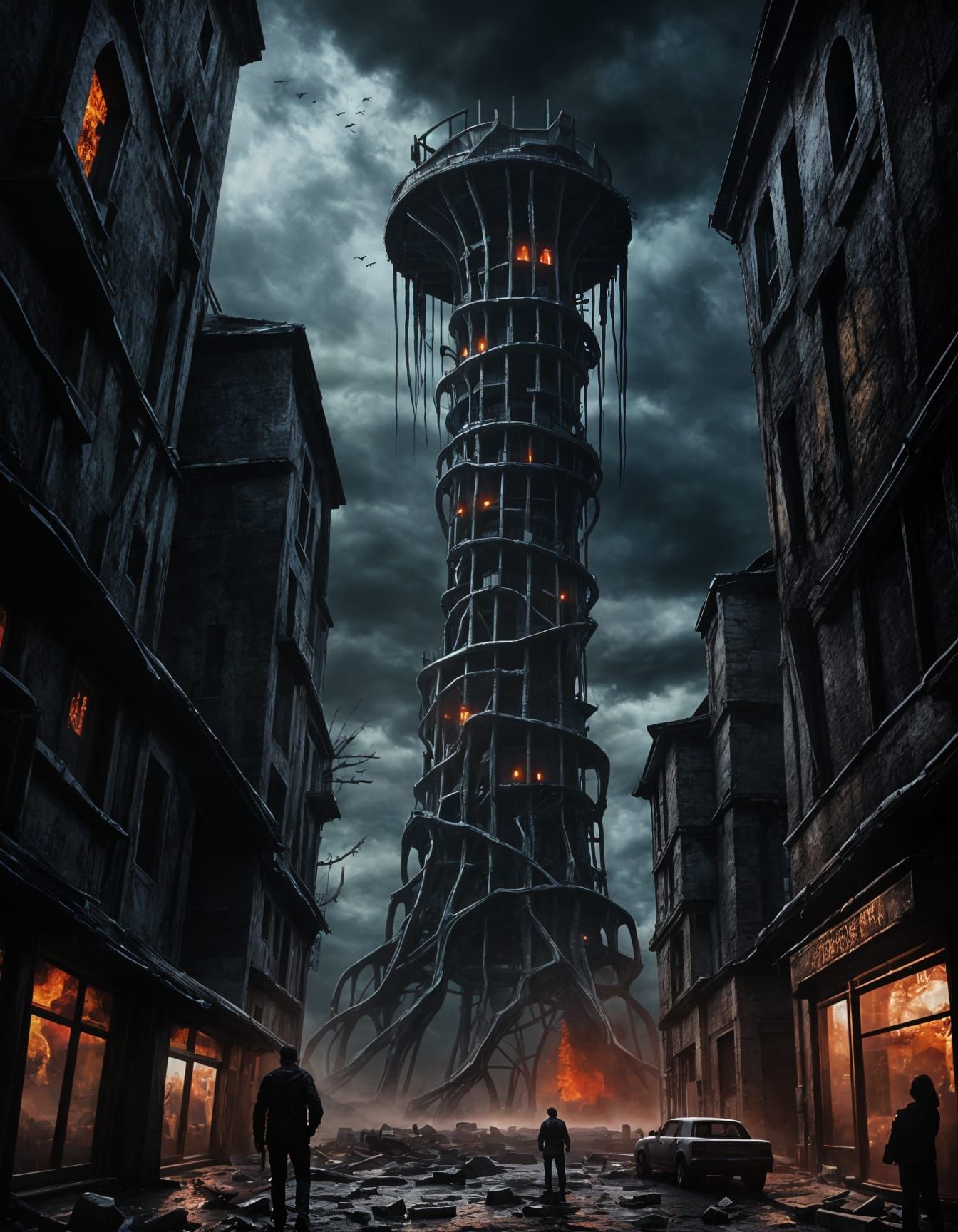 Menacing Urban Towerscape