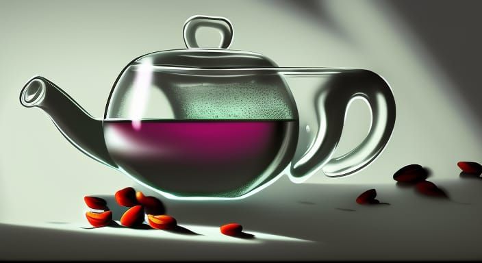 Hyperrealistic Herbal Tea in Bright 3D Digital Art