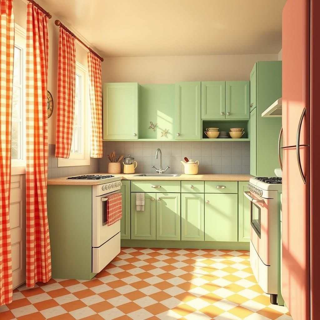 Whimsical Mid-Century Kitchen Oasis