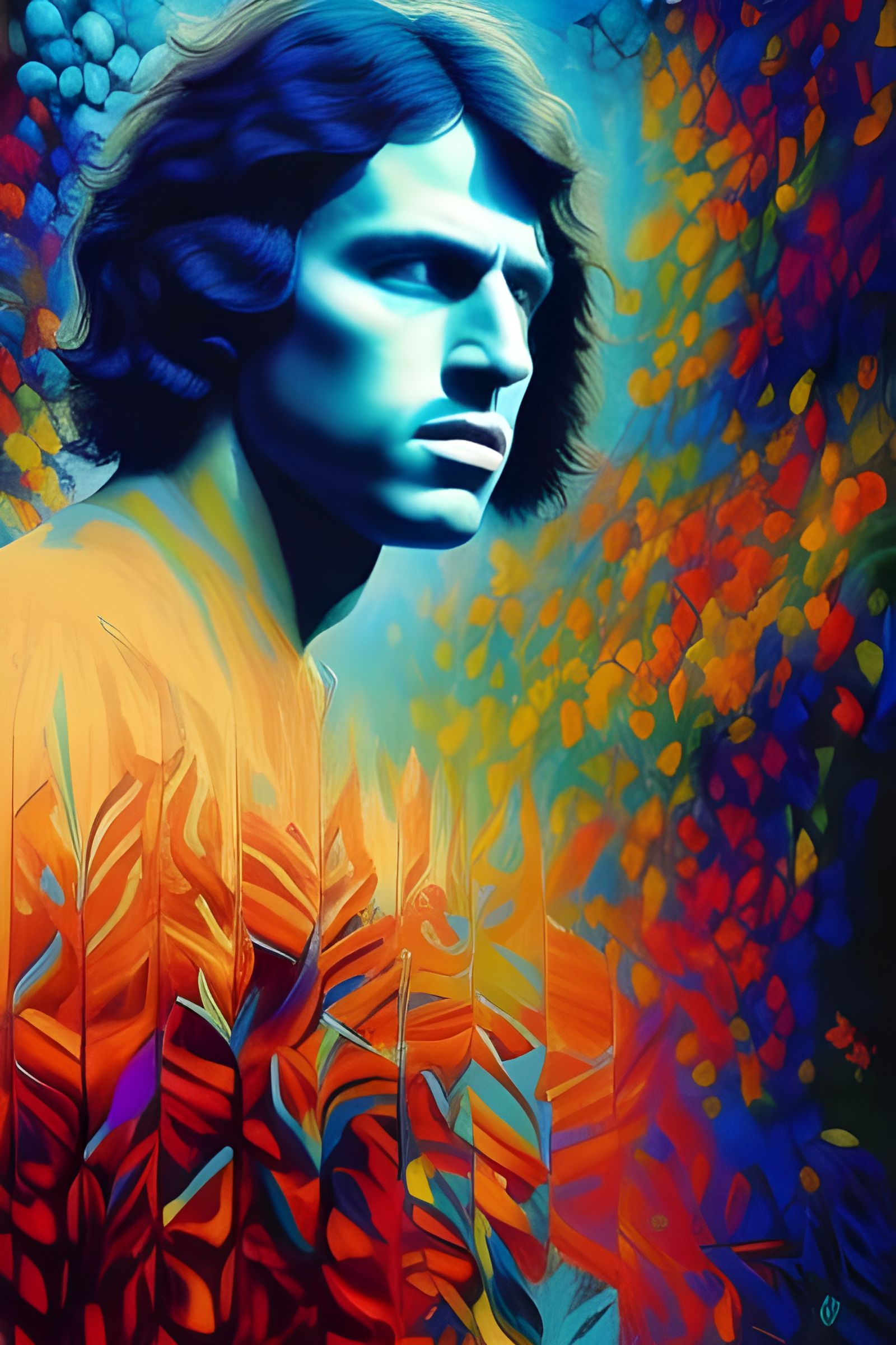 Jim Morrison: Psychedelic Lizard King Portrait