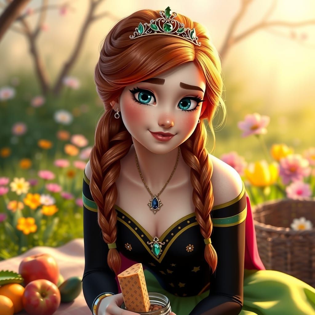 Regal Springtime Portrait of Queen Anna