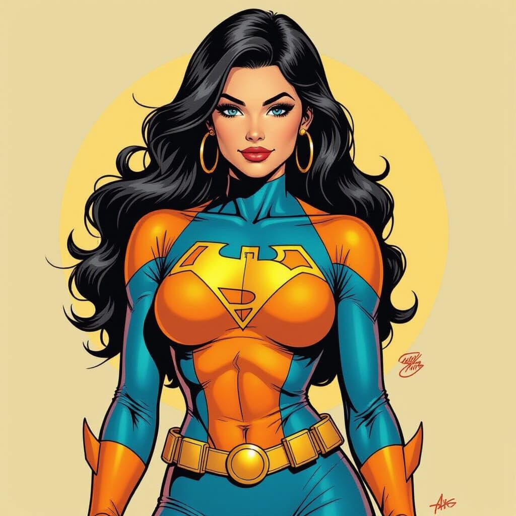 Bionic Woman in Cartoon DC Style